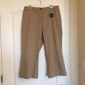Land’s End 7 Day Comfort Waist Khaki Crop